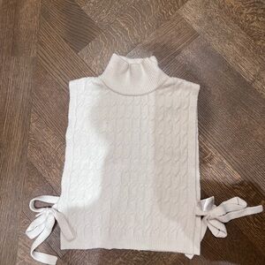 Women's Cable Knit Sweater Vest - Cream